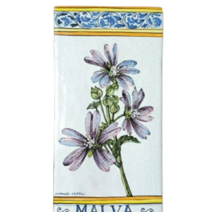 Mattonella in ceramica "Botanica" Malva