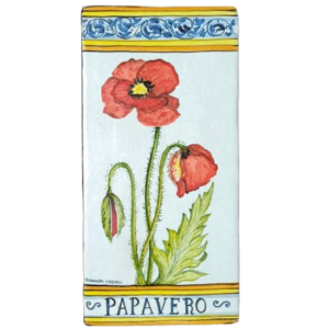 Mattonella in ceramica "Botanica" Papoavero